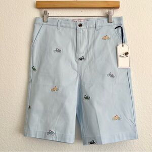Classic Prep Light Blue Boys Embroidered Bicycle Shorts